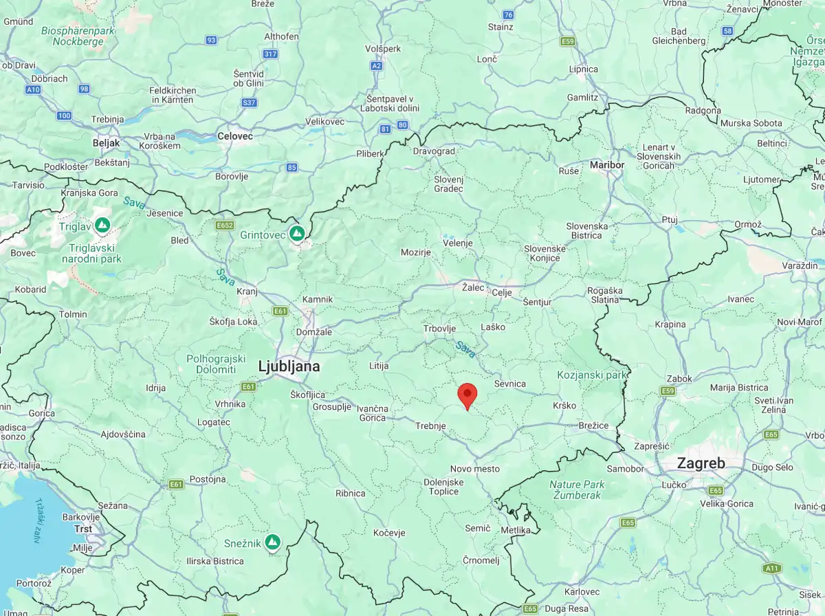 Zemljevid regije Mokronog