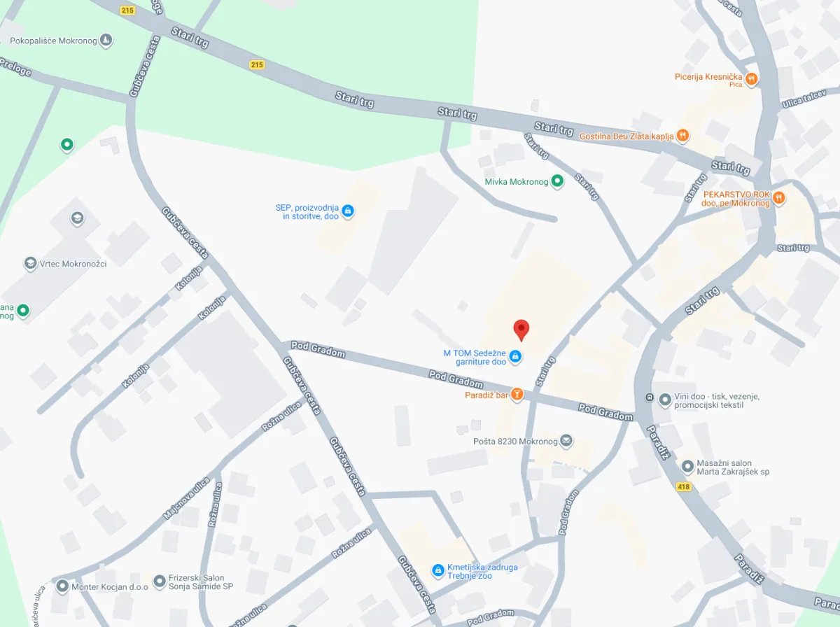 Podrobni zemljevid Mokronog